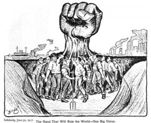 crowd makes one big fist of defiance
