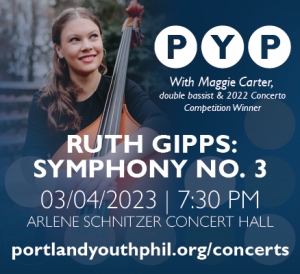 Poster for Portland Youth Philharmonic's Winter Concert 2023