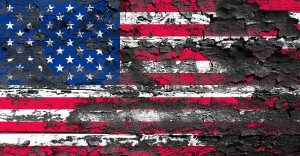 decaying american flag