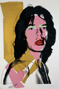 Warhol print of Mick Jagger Warhol print of Mick Jagger