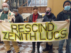 Stop Zenith Action at City Hall December 14, 2022 photo credit: Dr. Stallings Stop Zenith Action at City Hall December 14, 2022