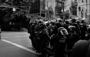 Joe Frazier Photo via wikimedia commons Portland Police in Riot Gear