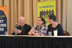 Krys Nryop, Patricia Sully, and Haven Wheelock (l to r) speaking at the 2017 Students for Sensible Drug Policy conference #SSDP2017