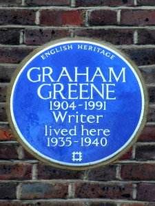 UK historical  marker of house where Greene lived