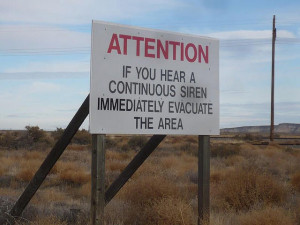 Hanford Warning Sign