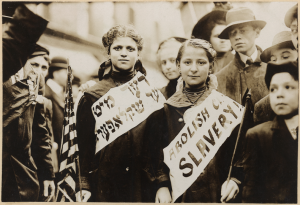 Jewish girls protesting child labor in NYC, May 1, 1909 Jewish girls protesting child labor in NYC, May 1, 1909