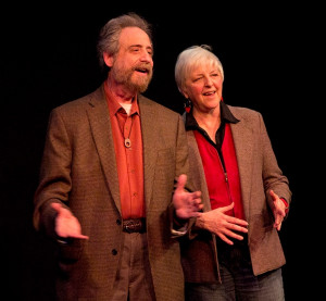 Lawrence Howard and Lynne Duddy of Portland Story Theater (photo by Mike Bodine)