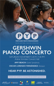 Portland Youth Philharmonic in concert Saturday, 11/9/19 Portland Youth Philharmonic in concert Saturday, 11/9/19