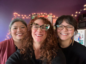 Desiree Eden Ocampo, Lisa Loving and Audrey Voon from Rahab’s Sisters three women smiling