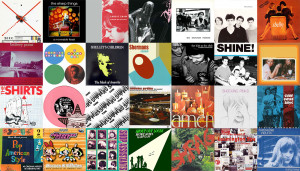 A collage of the album/single covers from which the songs were taken for the show, plus the Self Help Radio logo peeking between two of them.