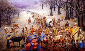 Max D. Stanley’s painting “The Trail of Tears.”