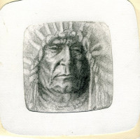 drawn from an edward curtis photo as a gift for my granddad