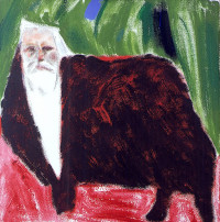SELF-PORTRAIT (Black Sheep), 2001 – 2003, Oil and charcoal on canvas, 24 x 24 inches, R. B. Kitaj Estate SELF-PORTRAIT (Black Sheep), 2001 – 2003, Oil and charcoal on canvas, 24 x 24 inches, R. B. Kitaj Estate