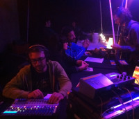Devin and Nick at PDX Pop Now! The engineering crew and PDX Pop Now!